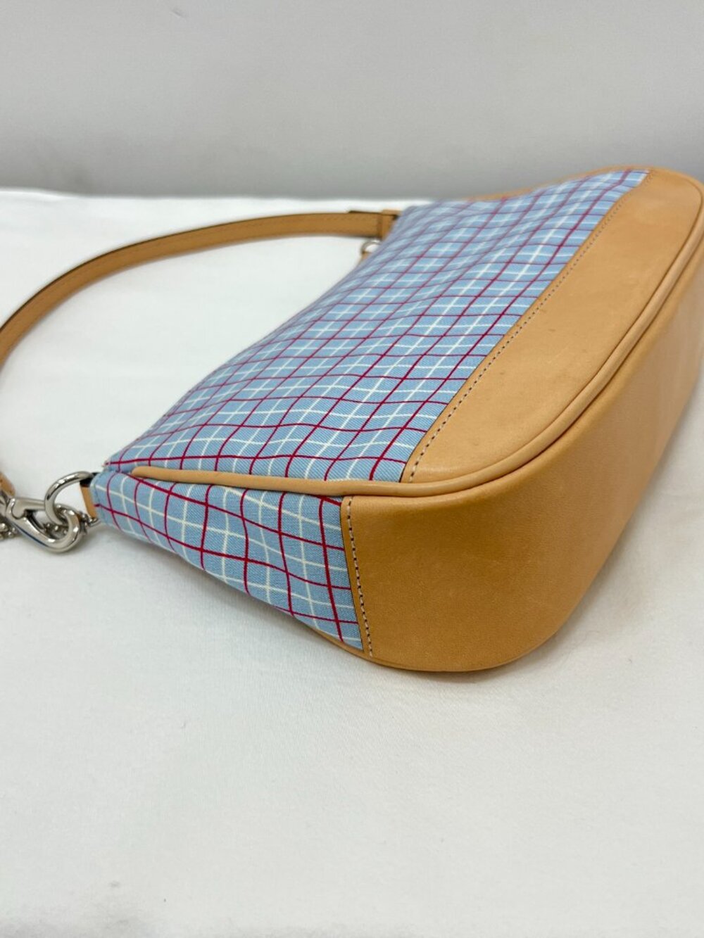 Coach Blue Plaid Small Bag in Style 7736 - Picture 7 of 15